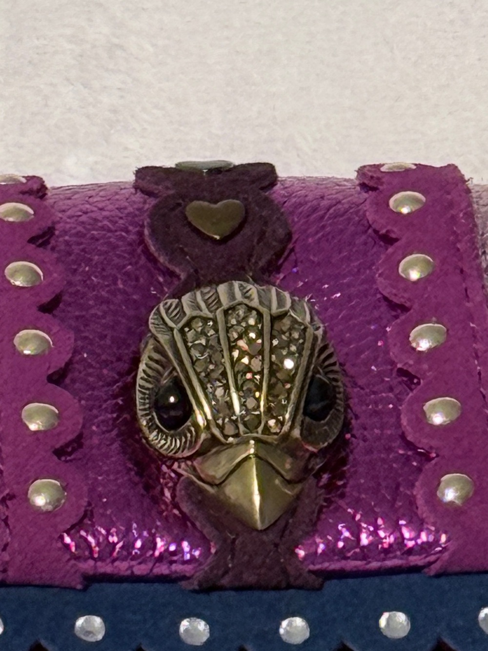 Kurt Geiger Kensington Multicolor Studded Flap Bag with Chain Strap - Picture 4 of 10
